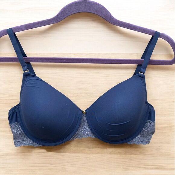 NWOT New Natori Bliss Perfection Contour Underwire Ash/(Grey)/Navy Bra 38C - Picture 4 of 8